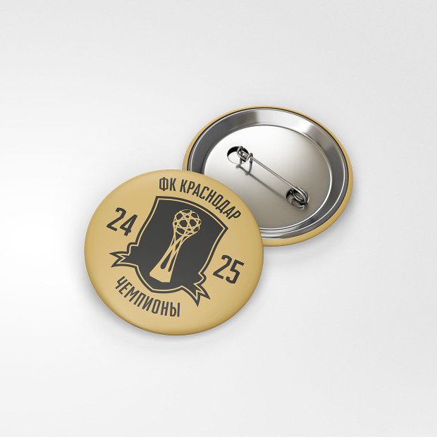 Значок закатной «Чемпионы 24/25»