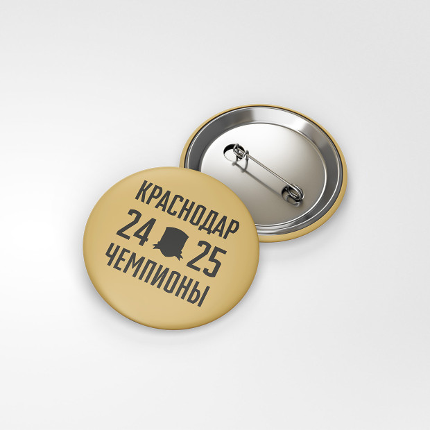 Значок закатной «Чемпионы 24/25»