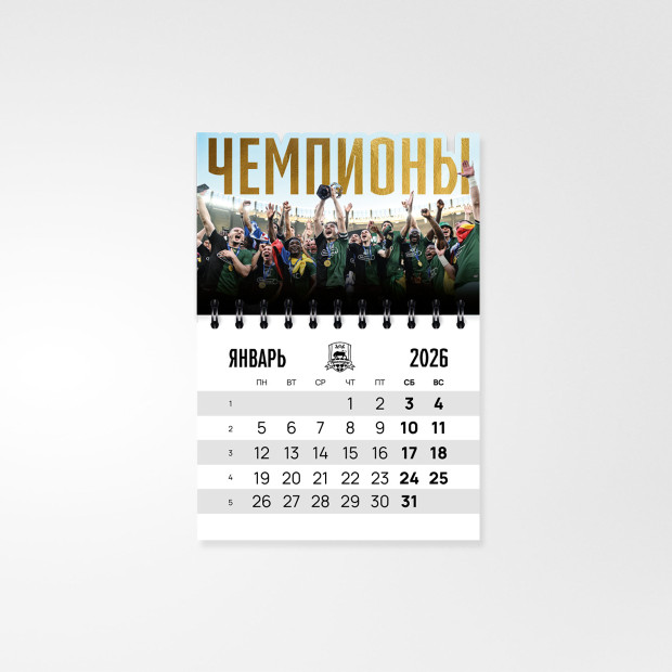 Календарь-магнит «Чемпионы 24/25»